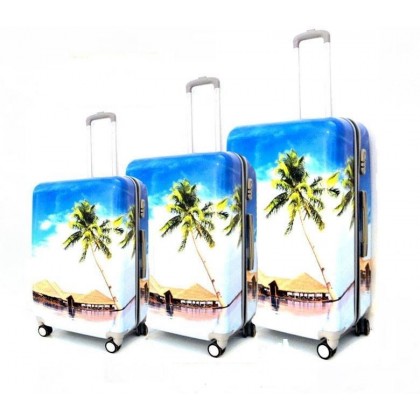 Set de 3 valises coque rigide plage Set de 3 valises coque rigide plage