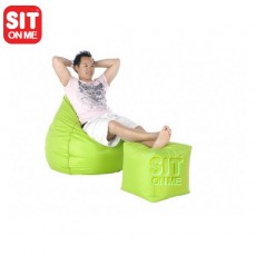 Pouf poire avec repose-pieds