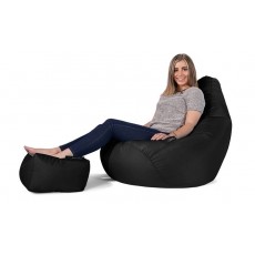 Pouf poire avec repose-pieds