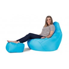 Pouf poire avec repose-pieds