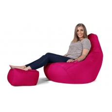 Pouf poire avec repose-pieds