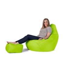 Pouf poire avec repose-pieds