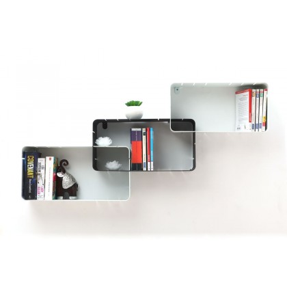 Lot de 3 étagères design blanche et noire modulables klixo Lot de 3 étagères design blanche et noire modulables klixo