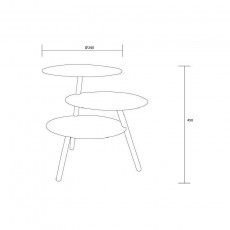 Table d'appoint design TRIO
