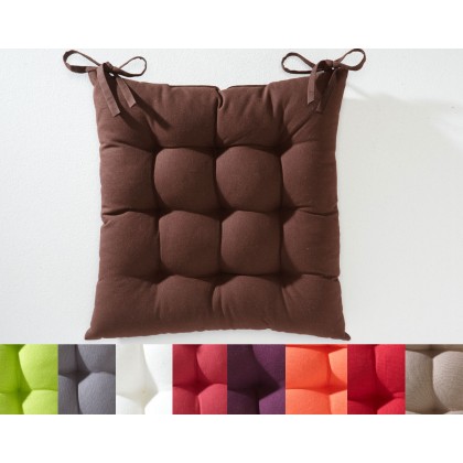 Galettes de chaise carrée capitonné ( lot de 2) Galettes de chaise carrée capitonné ( lot de 2)