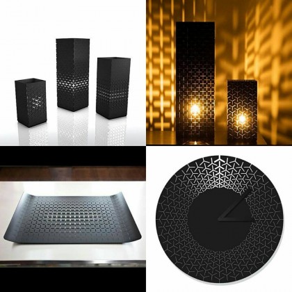 Pack 3 decorative lanterns + decorative tray + wall clock Pack 3 decorative lanterns + decorative tray + wall clock
