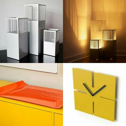 Pack 3 lanternes décoratives en acier + Plateau décoratif en acier + horloge mural Pack 3 lanternes décoratives en acier + Plateau décoratif en acier + horloge mural