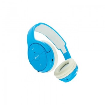 BEEWI Bluetooth + filaire casque bleu ciel 