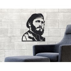 Metal wall art Fidel Castro
