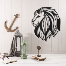 Metal wall art Lion head 4