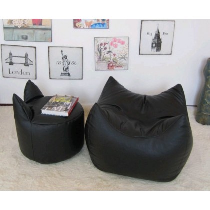 Pack pouf d'apoint éléphant + pouf d'assise éléphant Pack pouf d'apoint éléphant + pouf d'assise éléphant