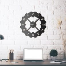 Metal wall Clock Techie