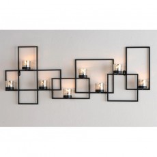 Labyrinth wall-mounted candle holder