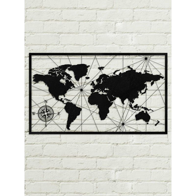 Metal Wall Art World Map Packtoo Metal Wall Art World Map Loading Zoom