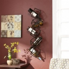 Steel wall bottle holder
