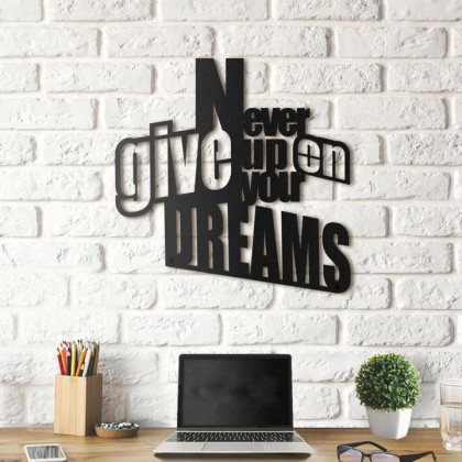 Tableau déco en acier Never give up Tableau déco en acier Never give up