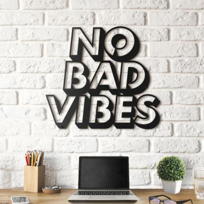 Tableau déco en acier Bad Vibes Tableau déco en acier Bad Vibes