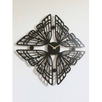 Metal wall Clock Butterfly
