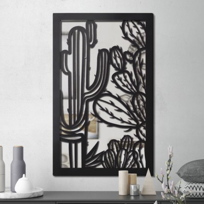 Miroir en acier Cactus Miroir en acier Cactus
