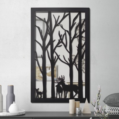 Miroir en acier Forêt Miroir en acier Forêt