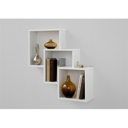 Etagère murale avec 3 compartiments Blanc Etagère murale avec 3 compartiments Blanc
