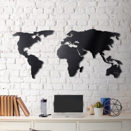 Tableau déco en acier Carte du monde Tableau déco en acier Carte du monde