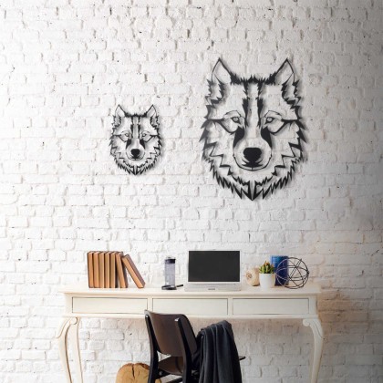 Tableau déco en acier Tête de loup Tableau déco en acier Tête de loup