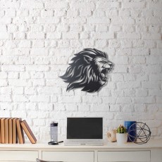 Metal wall art Roar lion