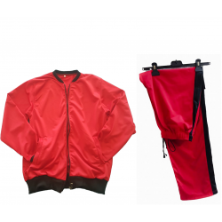tracksuit  satin  - red/black